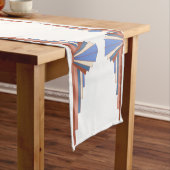 Kunstdeco-elementen in roos goud en blauw korte tafelloper (Voorbeeld)