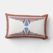 Kunstdeco-elementen in roos goud en blauw kussen (Achterkant)
