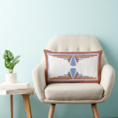 Kunstdeco-elementen in roos goud en blauw kussen (Stoel)