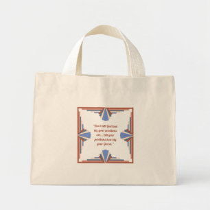 Kunstdeco-elementen in roos goud en blauw mini tote bag