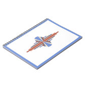 Kunstdeco-elementen in roos goud en blauw notitieboek (Linkerzijde)