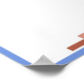 Kunstdeco-elementen in roos goud en blauw poster (Hoek)