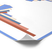 Kunstdeco-elementen in roos goud en blauw poster (Hoek)
