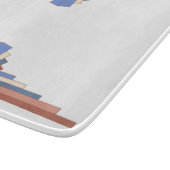 Kunstdeco-elementen in roos goud en blauw snijplank (Hoek)