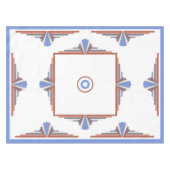 Kunstdeco-elementen in roos goud en blauw tafelkleed (Voorkant (Horizontaal))