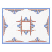 Kunstdeco-elementen in roos goud en blauw tafelkleed (Voorkant (Horizontaal))