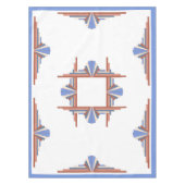 Kunstdeco-elementen in roos goud en blauw tafelkleed (Voorkant)