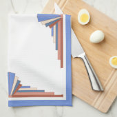 Kunstdeco-elementen in roos goud en blauw theedoek (Quarter Fold)