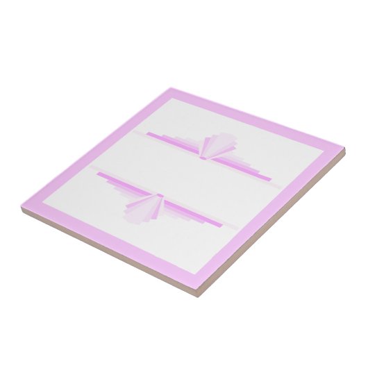 Kunstdeco-elementen in roze tegeltje (Zijkant)