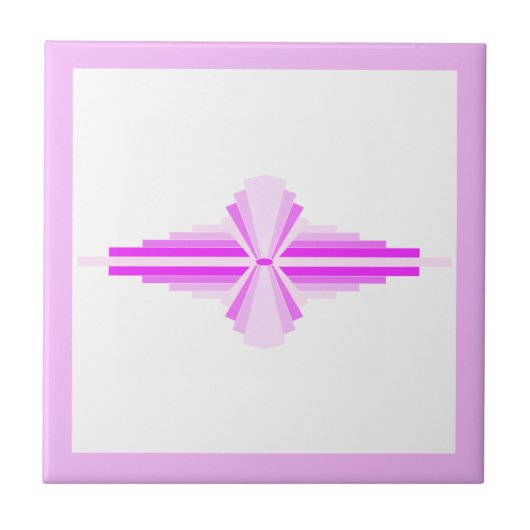 Kunstdeco-elementen in roze tegeltje (Voorkant)