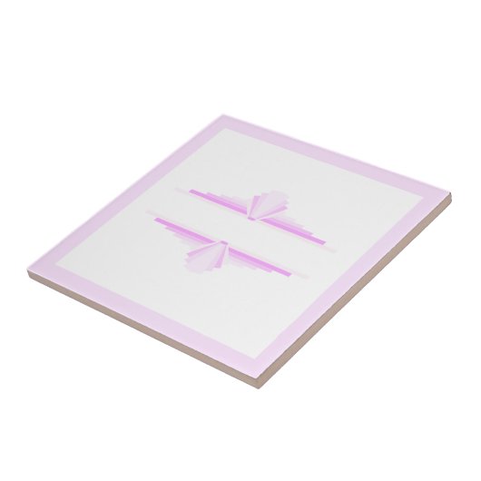 Kunstdeco-elementen in roze tegeltje (Zijkant)