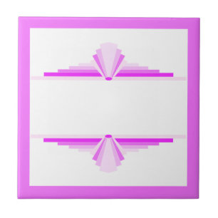 Kunstdeco-elementen in roze tegeltje