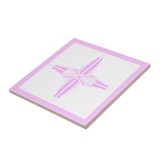 Kunstdeco-elementen in roze tegeltje (Zijkant)