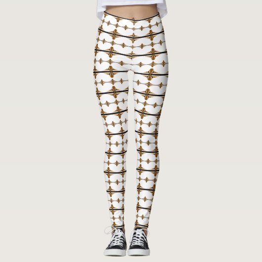 Kunstdeco-elementen in tan leggings (Voorkant)