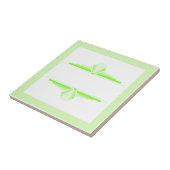 Kunstdeco-elementen in zacht groen en limoen tegeltje (Zijkant)