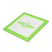 Kunstdeco-elementen in zacht groen en limoen tegeltje (Zijkant)