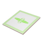 Kunstdeco-elementen in zacht groen en limoen tegeltje (Zijkant)