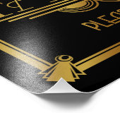 kunstdeco Favor-teken, trouwbord, feest, goud Foto Afdruk (Hoek)