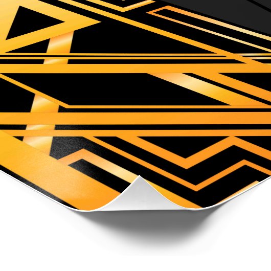 kunstdeco, flipper girl, , geweldig Gatsby, chic, Poster (Hoek)