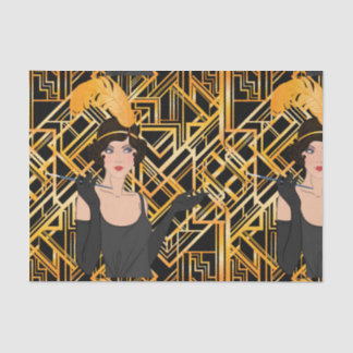 kunstdeco, flipper girl, , geweldig Gatsby, chic, Tissuepapier