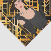 kunstdeco, flipper girl, , geweldig Gatsby, chic, Tissuepapier (Detail)