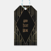 Kunstdeco Gatsby Glam Wedding van Black & Gold 20 Cadeaulabel (Voorkant)