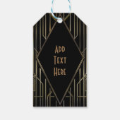 Kunstdeco Gatsby Glam Wedding van Black & Gold 20 Cadeaulabel (Achterkant)