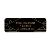 Kunstdeco Gatsby Glam Wedding van Black & Gold 20 Etiket (Voorkant)