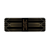 Kunstdeco Gatsby Glam Wedding van Black & Gold 20 Etiket (Voorkant)