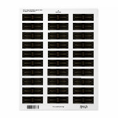 Kunstdeco Gatsby Glam Wedding van Black & Gold 20 Etiket (Full Sheet)