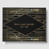 Kunstdeco Gatsby Glam Wedding van Black & Gold 20 Gastenboek (Voorkant)