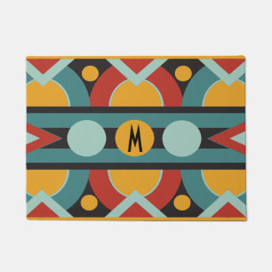 Kunstdeco geometrisch met initiaal monogram deurmat