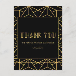  kunstdeco geometrische bruiloft uit de jaren 20 b briefkaart