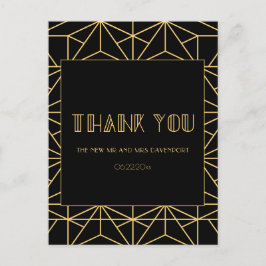  kunstdeco geometrische bruiloft uit de jaren 20 b briefkaart