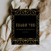  kunstdeco geometrische bruiloft uit de jaren 20 bedankkaart