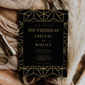  kunstdeco geometrische bruiloft uit de jaren 20 kaart