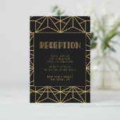  kunstdeco geometrische ontvangstkaart van 1920 kaart (Staand voorkant)