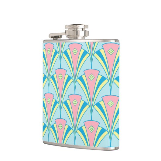 Kunstdeco - Geometrische pasteelvormgeving Heupfles (Links)