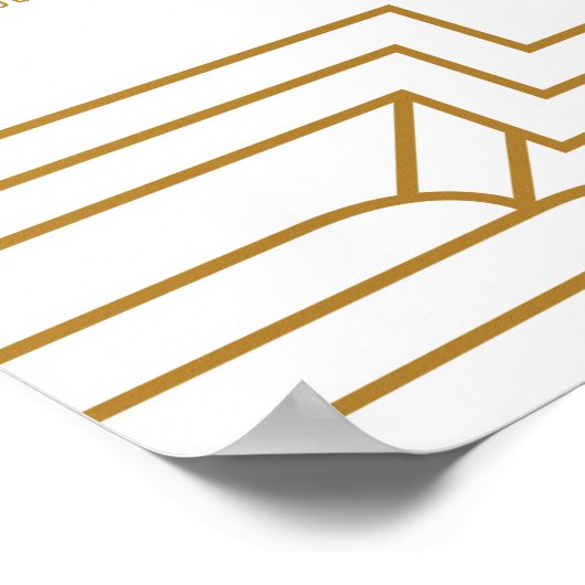 Kunstdeco Gold Ironwork-navigatiekaart Landschap Poster (Hoek)