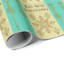 Kunstdeco goud en blauwgroen Frans