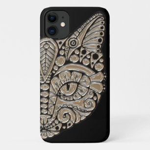 Kunstdeco goud en zwarte Egyptische kat Case-Mate iPhone Case