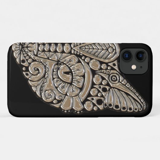 Kunstdeco goud en zwarte Egyptische kat Case-Mate iPhone Case (Achterkant (horizontaal))
