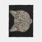 Kunstdeco goud en zwarte Egyptische kat Fleece Deken (Voorkant)