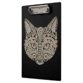 Kunstdeco goud en zwarte Egyptische kat Klembord (Links)