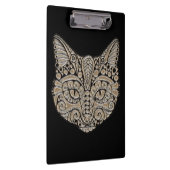 Kunstdeco goud en zwarte Egyptische kat Klembord (Rechts)