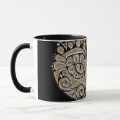 Kunstdeco goud en zwarte Egyptische kat Mok (Links)