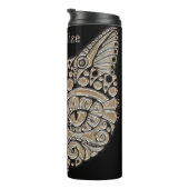 Kunstdeco goud en zwarte Egyptische kat Thermosbeker (Geroteerd rechts)