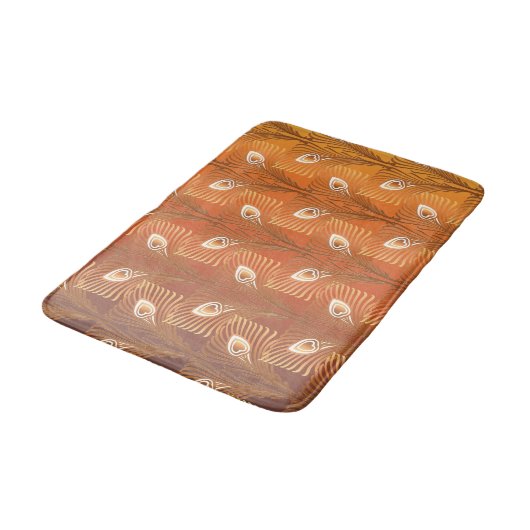  kunstdeco goudpauw-veerpatroon badmat (Gekanteld)