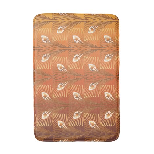  kunstdeco goudpauw-veerpatroon badmat (Voorkant Verticaal)