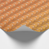 kunstdeco goudpauw-veerpatroon cadeaupapier (Hoek)